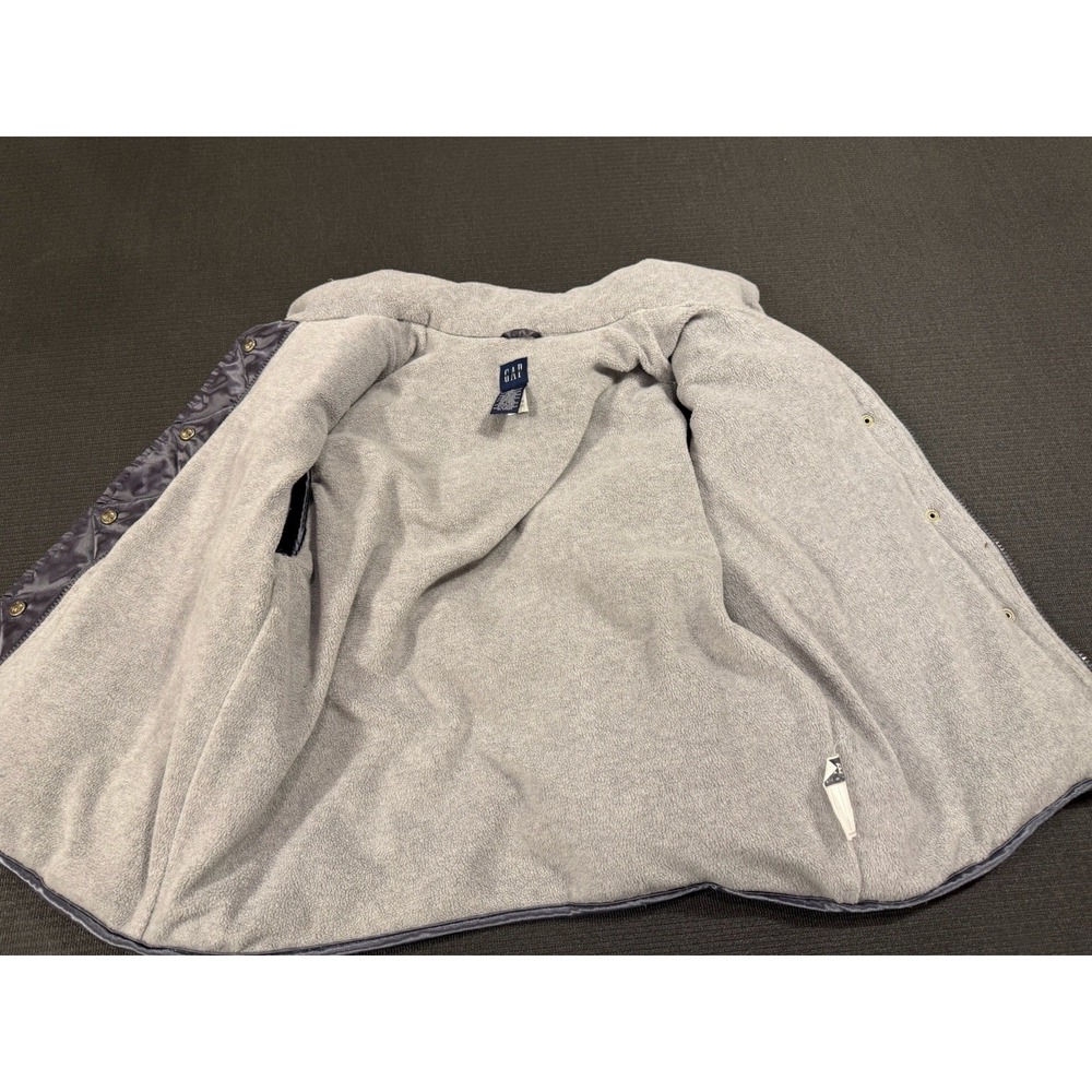 Gap Kids Gray Vintage Down Vest Fleece Lined Size Large Adult Small - Picture 4 of 7